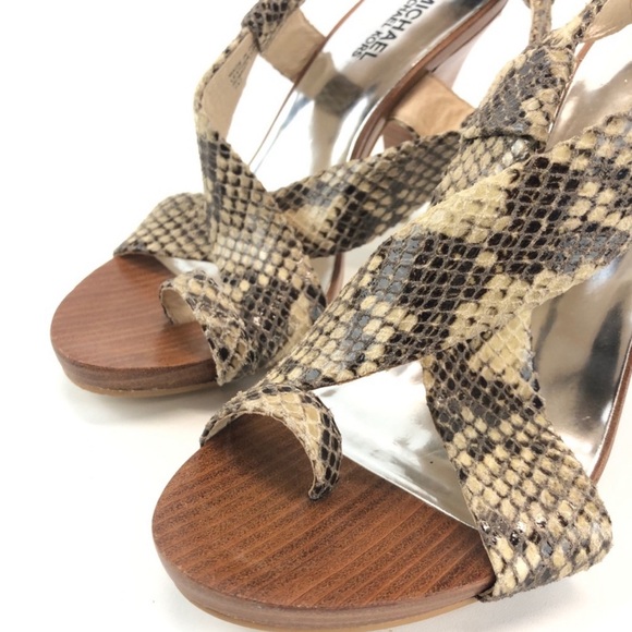 Michael Kors Snakeskin Slingback Heels - Picture 5 of 6